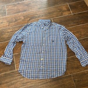 New!! Men’s Chaps long sleeve button up dress shirt, size L